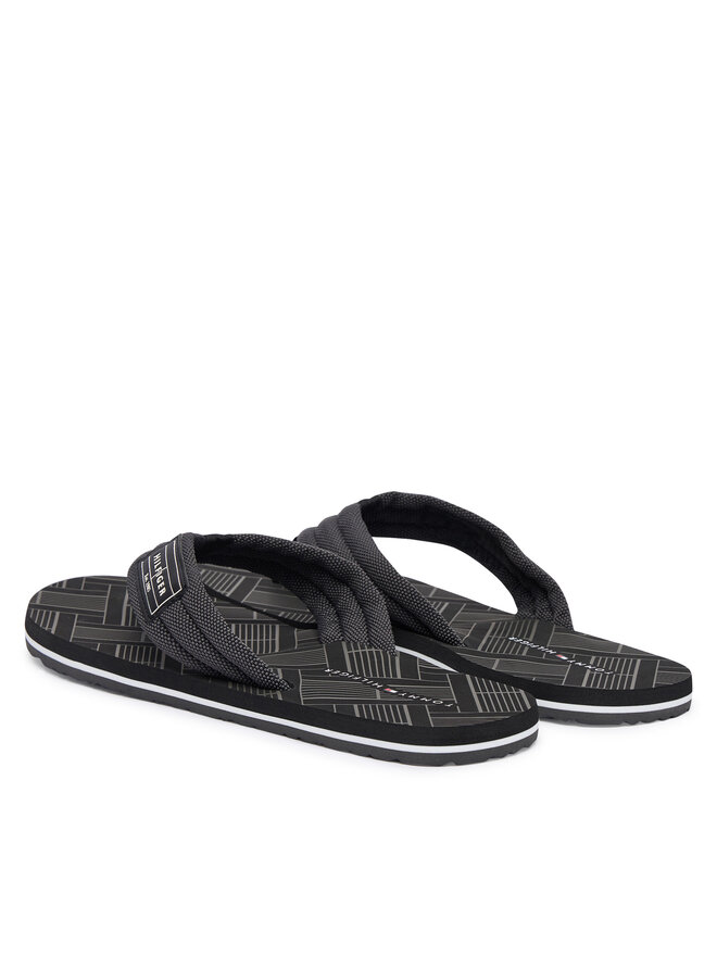Tommy Hilfiger Zehentrenner Tommy Hilfiger Flag Patch Beach FM0FM06004 Schwarz
