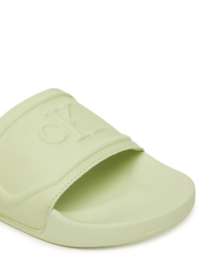 Calvin Klein Jeans Šľapky Calvin Klein Jeans Slide Pu Hf Mg YW0YW01879 Zelená