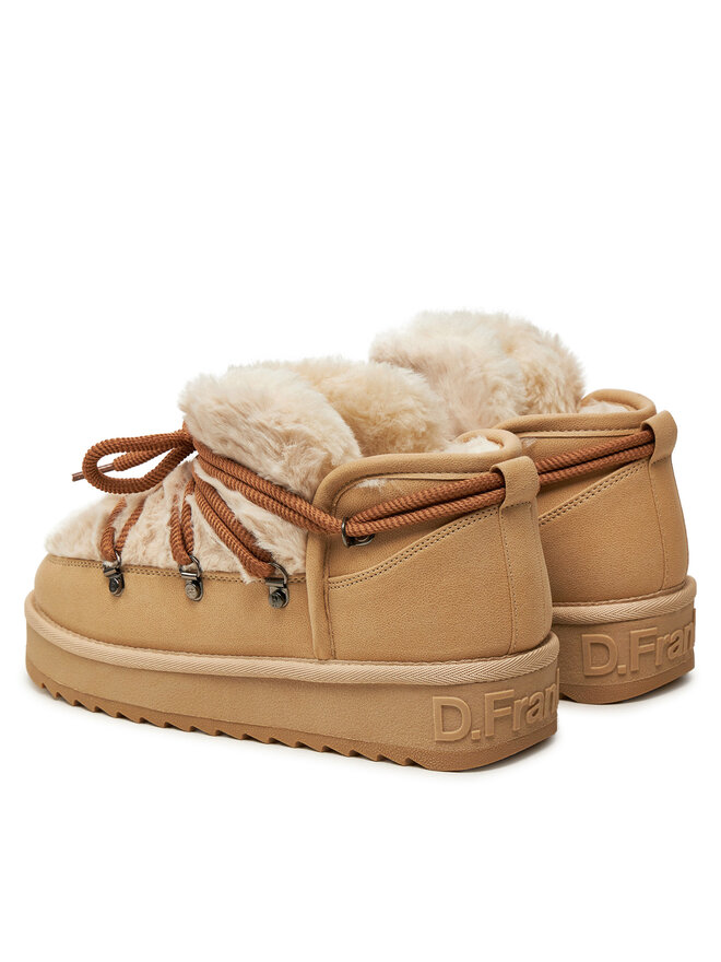 D.Franklin Stivali da neve D.Franklin Nordic TRK Fur Low Bomb DFSH370011 Beige