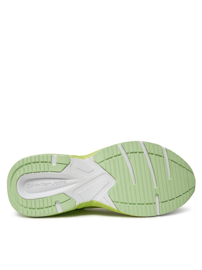 Calvin Klein Jeans Снікерcи Calvin Klein Jeans Retro Tennis Low Lace Mix Ml Sat YW0YW01307 Зелений