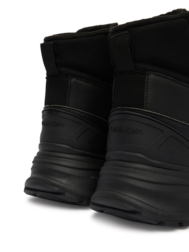 Calvin Klein Schnürstiefeletten Calvin Klein Hike Runner Mid Laceup Lth HM0HM02323 Schwarz
