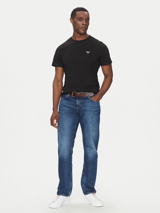 Barbour Barbour Marškinėliai Essential Sports MTS0331BK31 Juoda Tailored Fit