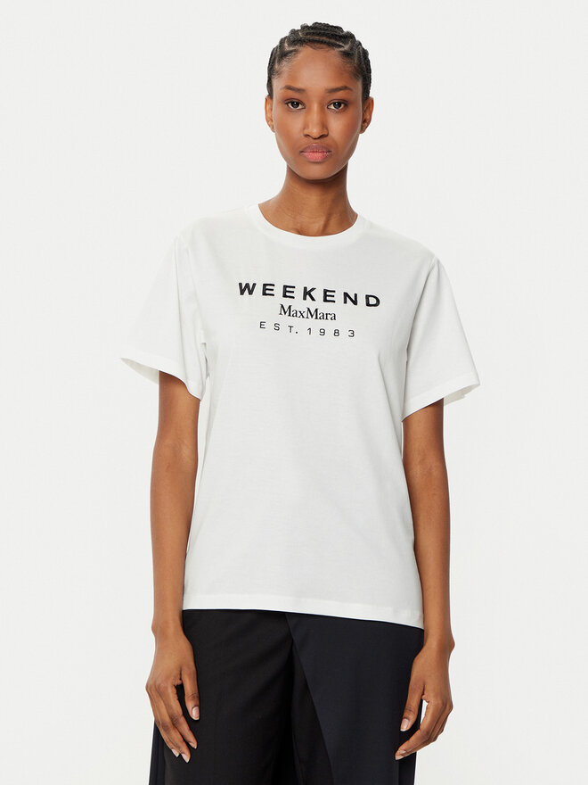 Weekend Max Mara Weekend Max Mara Marškinėliai Cabina 2515971041 Balta Regular Fit