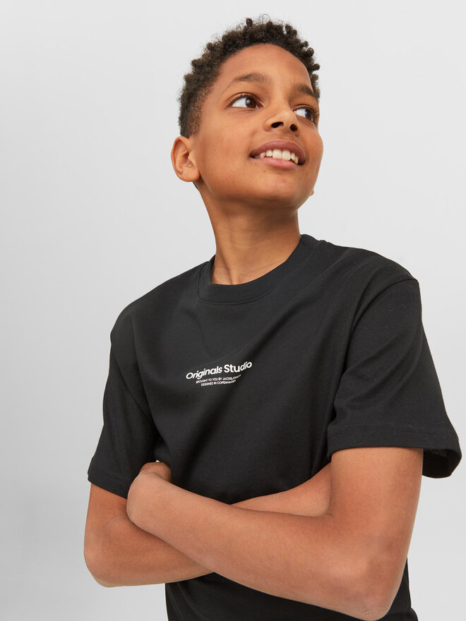 Jack&Jones Junior Jack&Jones Junior Marškinėliai Vesterbro 12242827 Juoda Loose Fit