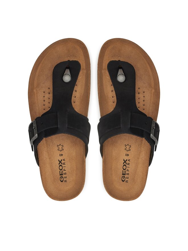Geox Zehentrenner Geox U Sandal Ghita D U159VD 00032 C9999 Schwarz