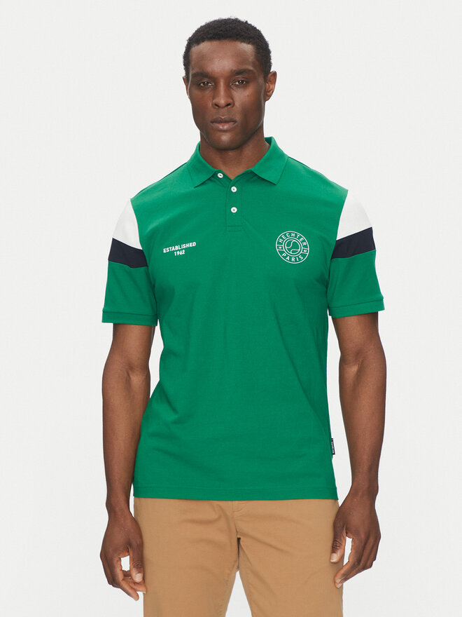 Hechter Paris Hechter Paris Pólóing Pique X-Tech 74026 151929 Zöld Regular Fit