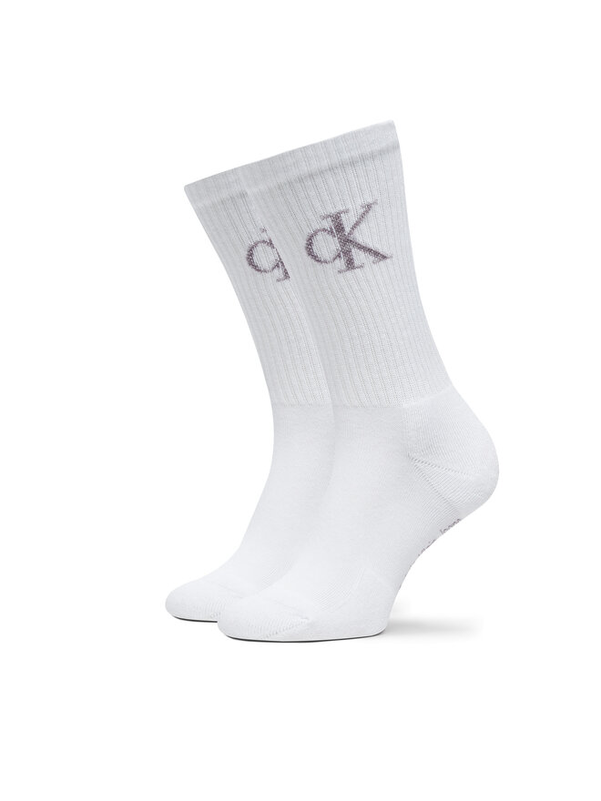 Calvin Klein Jeans Zestaw 2 par wysokich skarpet damskich Calvin Klein Jeans 701229465 Fioletowy