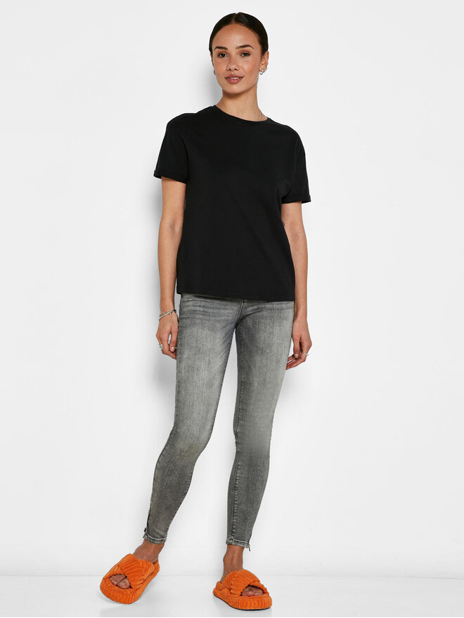 Noisy May Noisy May T-Shirt Brandy 27010978 Μαύρο Relaxed Fit