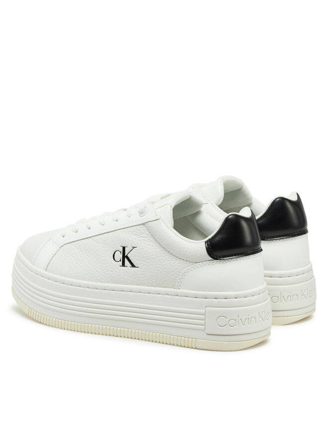 Calvin Klein Jeans Sportcipők Calvin Klein Jeans Bold Flatf Low Lace Mg YW0YW01766 Fehér