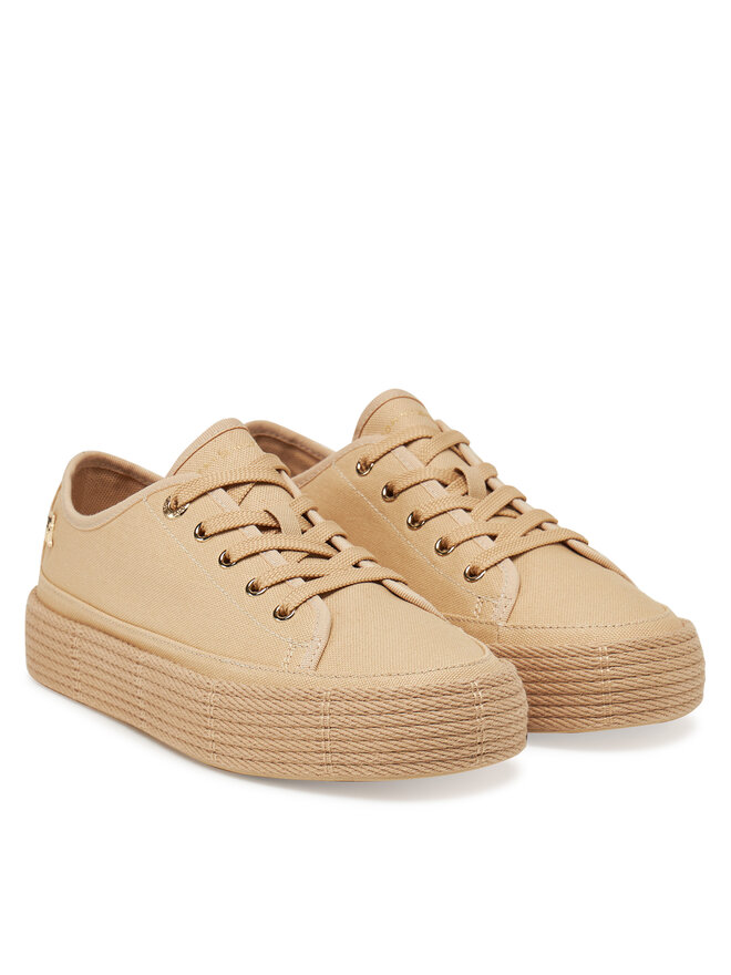 Tommy Hilfiger Espadrillas Tommy Hilfiger Vulc Espadrille Sneaker FW0FW08404 Beige