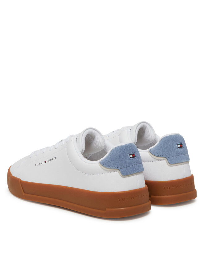 Tommy Hilfiger Αθλητικά Tommy Hilfiger Th Court Lth Detail Ess FM0FM05367 Λευκό