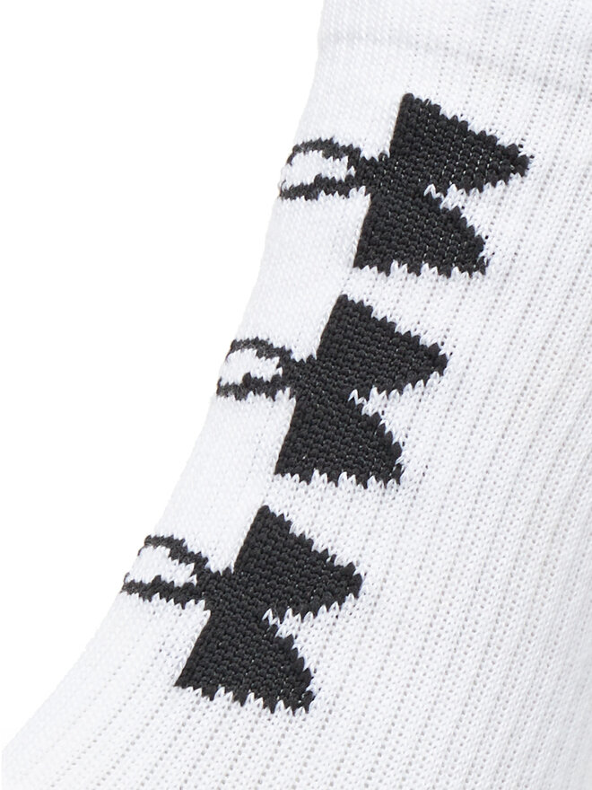 Under Armour Set de 3 perechi de șosete lungi pentru bărbați Under Armour UA Perform Tech 3p Crew 1379515 Alb