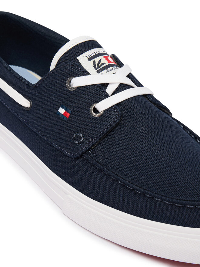 Tommy Hilfiger Sneakers aus Stoff Tommy Hilfiger Th Boat Vulc Sneaker Canvas FM0FM05877 Dunkelblau