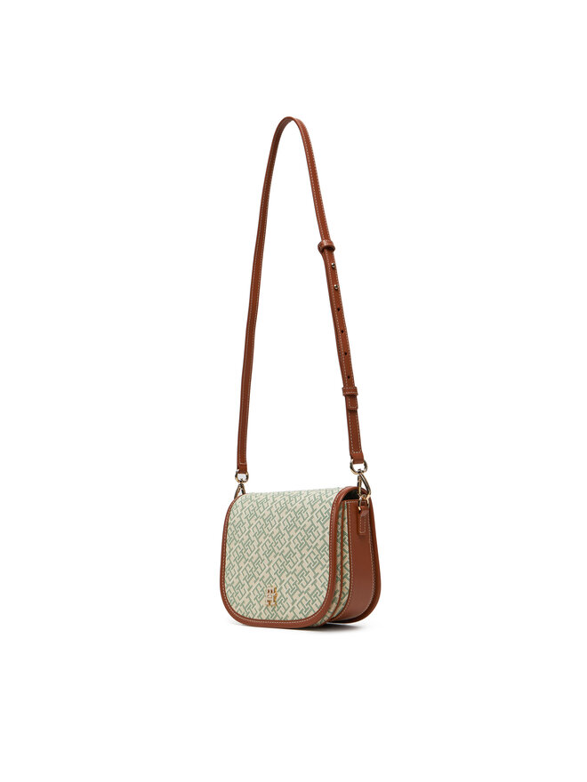 Tommy Hilfiger Kabelka Tommy Hilfiger Th Monoplay Leather Saddle Bag AW0AW17414 Zelená