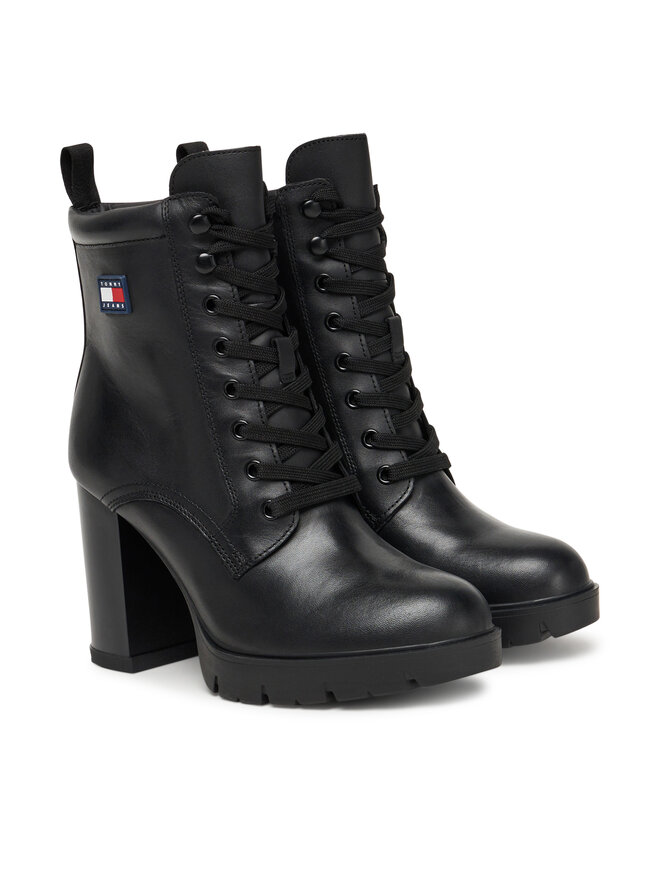 Tommy Jeans Schnürschuhe Tommy Jeans Tjw Lace Up EN0EN02832 Schwarz