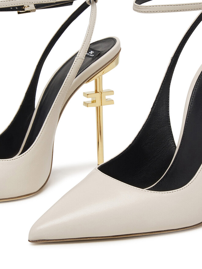 Elisabetta Franchi Sandale Elisabetta Franchi SA-26B-51E2 Écru