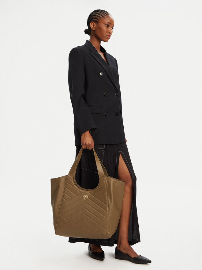 PINKO Ročna torba PINKO Tote Bag PE 25 PLTT 104536 A2AO Zelena