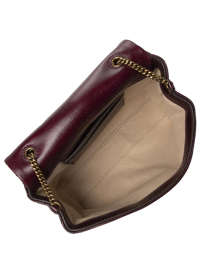Tory Burch Táska Tory Burch Kira Chevron Glazed Mini Bag 84008 Bordó