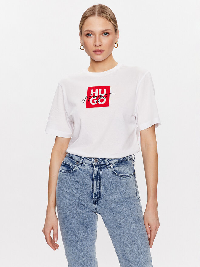 HUGO HUGO Camiseta Dashire_3 50485373 Blanco Regular Fit