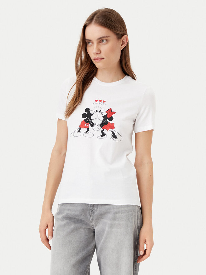 ONLY ONLY Camiseta Mickey 15317991 Blanco Regular Fit