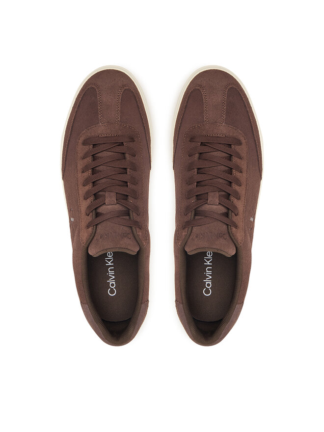 Calvin Klein Sneakers Calvin Klein Low Prof Cupsole Laceup Croc Bt HM0HM02285 Braun