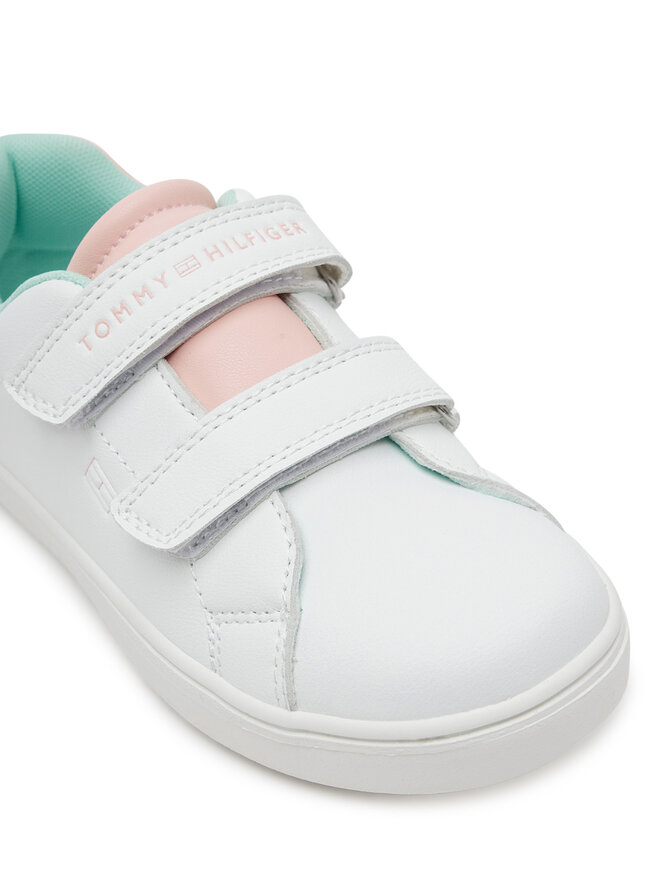 Tommy Hilfiger Snīkeri Tommy Hilfiger Low Cut Velcro Sneaker T1A9-33727-1355 S Balts