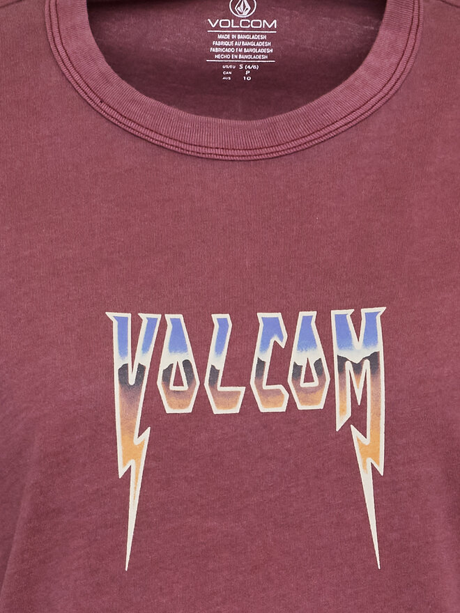 Volcom Volcom T-shirt Truly Ringer B3512307 Tamnocrvena Regular Fit