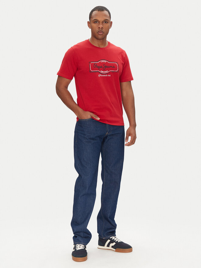 Pepe Jeans Pepe Jeans Póló Daxton PM509786 Piros Regular Fit