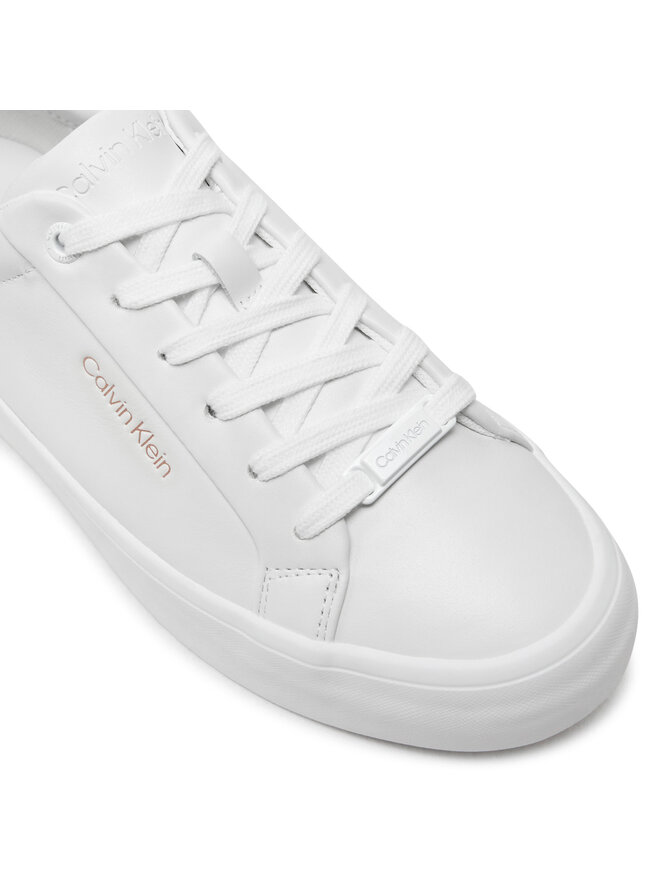Calvin Klein Sneakersy Calvin Klein Vulc Lace Up Saff Fox W/Met Bt HW0HW02104 Biela