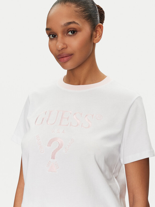 Guess Guess Marškinėliai V5GI18 I3Z14 Balta Regular Fit