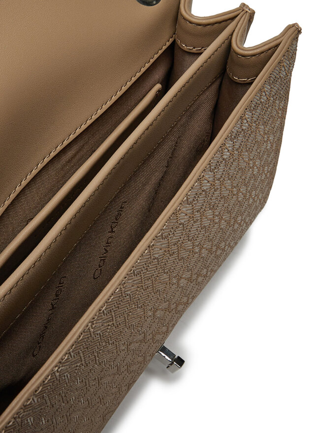Calvin Klein Дамска чанта Calvin Klein Ck Medium Conv Shoulder Bag_Mono K60K613138 Кафяв
