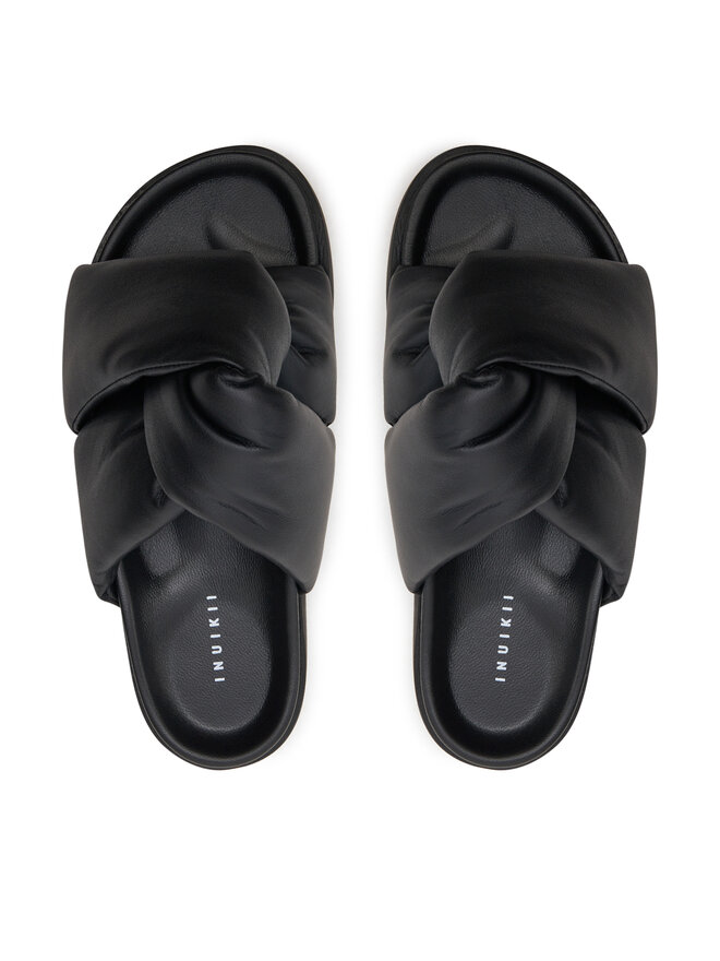 Inuikii Pantoletten Inuikii Soft Crossed 70104-140 Schwarz