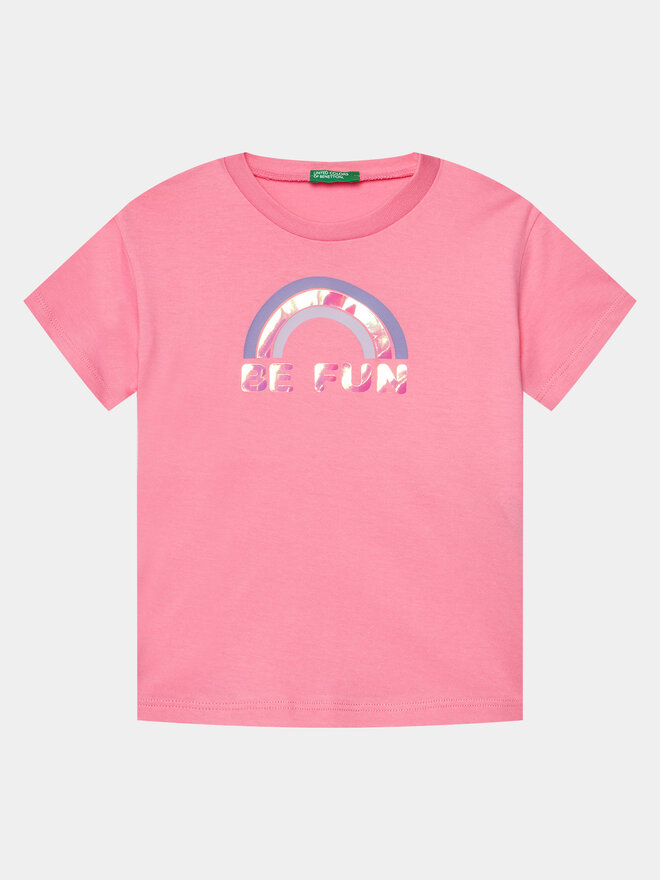 United Colors Of Benetton United Colors Of Benetton Camiseta 3096G10E5 Rosa Boxy Fit