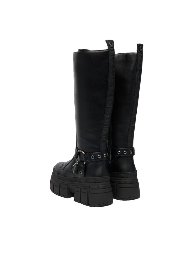 Buffalo Чоботи Buffalo Gospher Biker Hi 1270131 Чорний