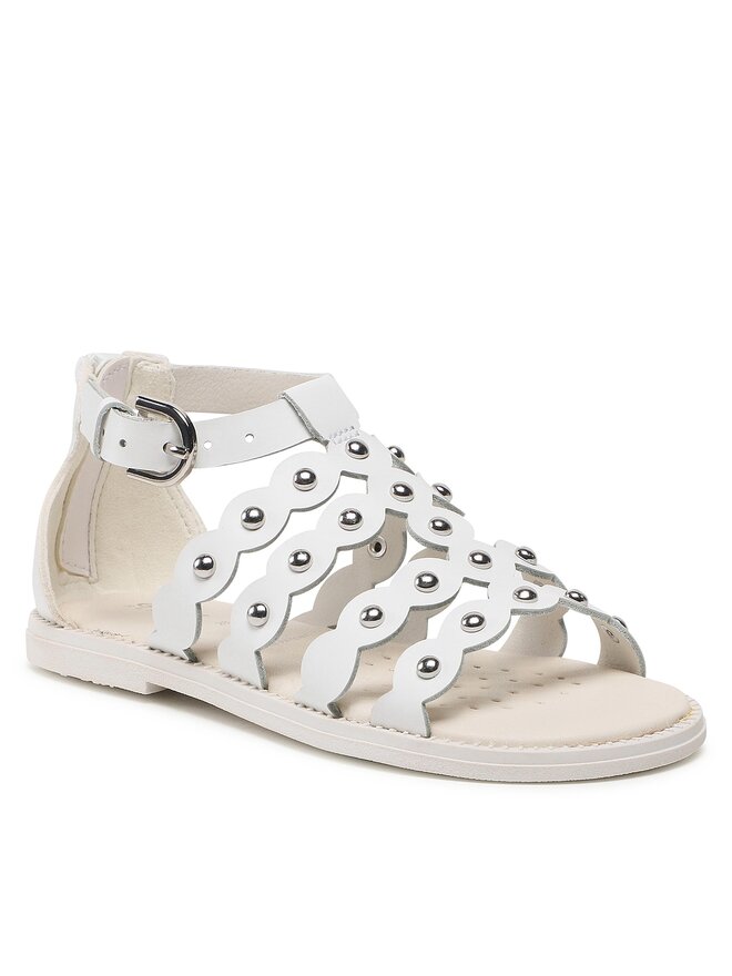 Geox Сандали Geox J Sandal Karly Girl J3535D043BCC1000 S Бял