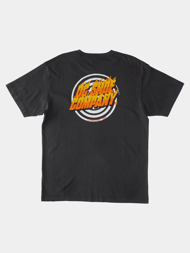 DC DC Marškinėliai Burner Tees ADYZT05271 Juoda Regular Fit
