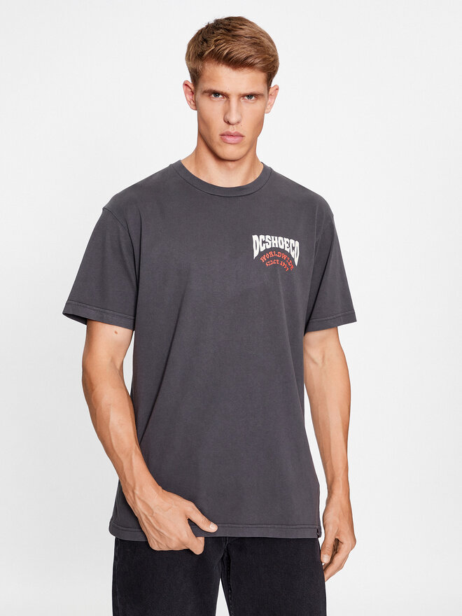 DC DC Marškinėliai Defiant Tees ADYZT05309 Juoda Regular Fit