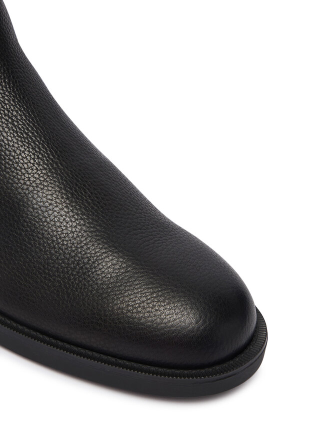 Tommy Hilfiger Klassische Stiefeletten Tommy Hilfiger Lth Mix Dress Hilfiger Chelsea FM0FM06090 Schwarz