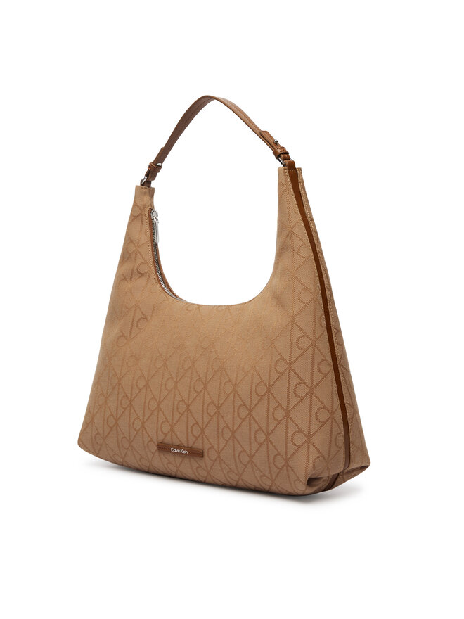 Calvin Klein Handtasche Calvin Klein Emblem Jacquard LV04F3635G Braun