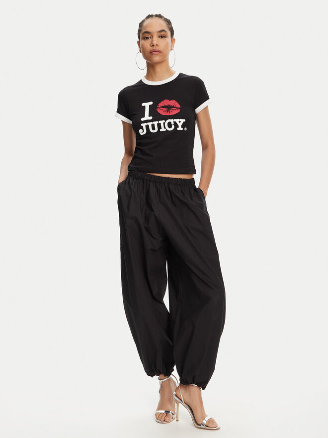 Juicy Couture Juicy Couture Camiseta I Kiss JCWCT125318 Negro Slim Fit