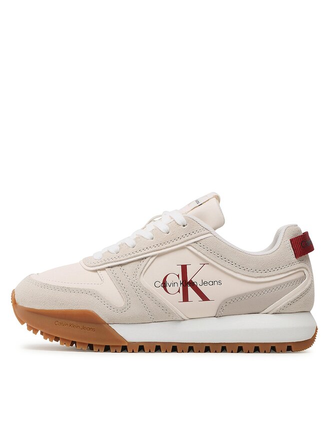 Calvin Klein Jeans Sneakers Calvin Klein Jeans Toothy Runner Irregular Lines W YW0YW00934 Beige