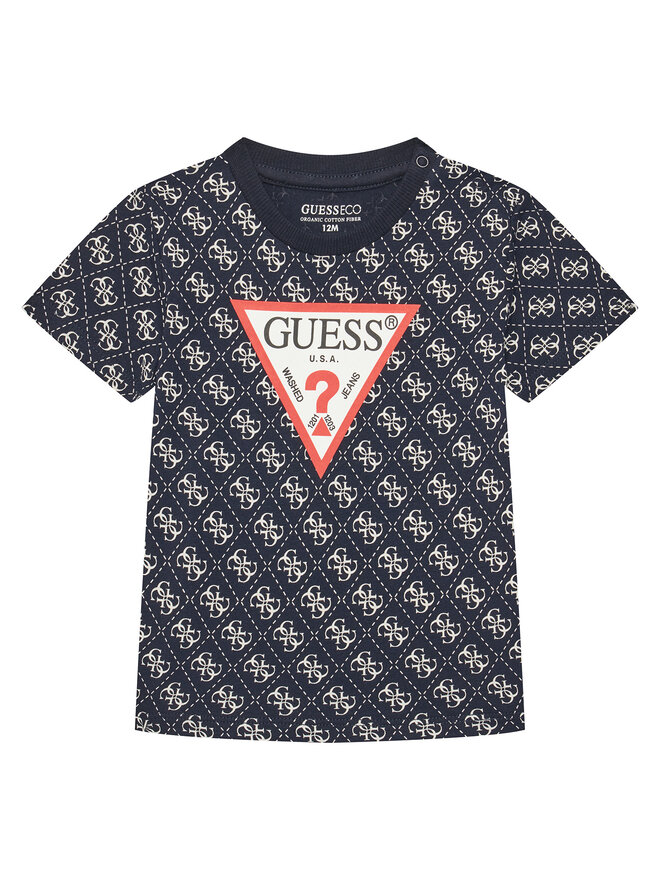 Guess Guess Marškinėliai N5YI04 K8HM4 Tamsiai mėlyna Regular Fit