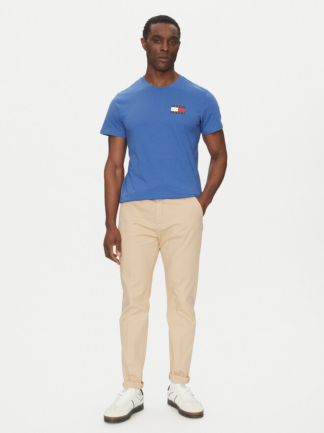 Tommy Jeans Tommy Jeans Marškinėliai Essential DM0DM20740 Mėlyna Slim Fit