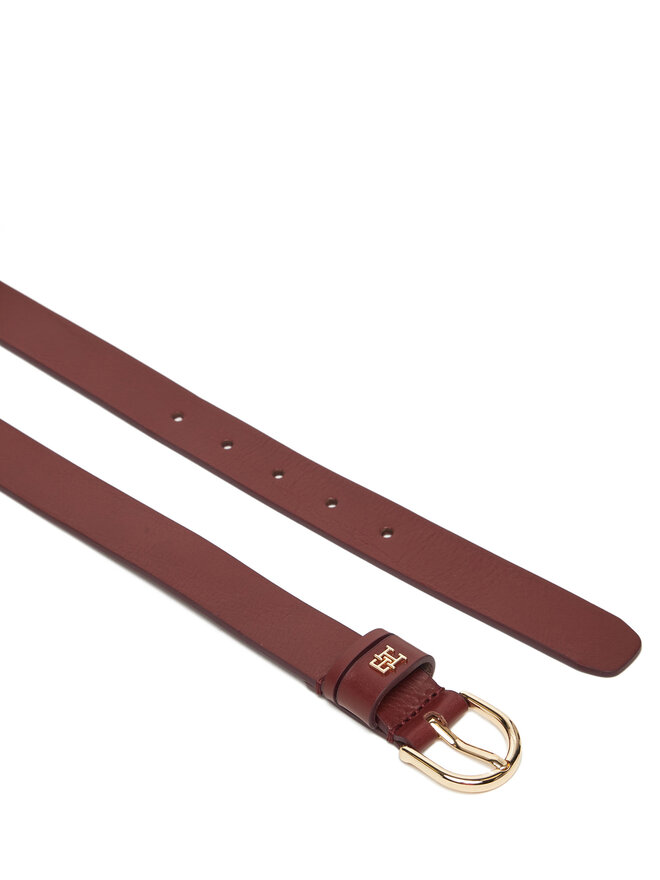 Tommy Hilfiger Cinturón para mujer Tommy Hilfiger Essential Effortless 2.5 Go AW0AW16836 Guinda/burdeos