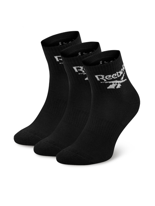 Reebok Set di 3 paia di calzini lunghi unisex Reebok R0427-SS24 (3-pack) Nero