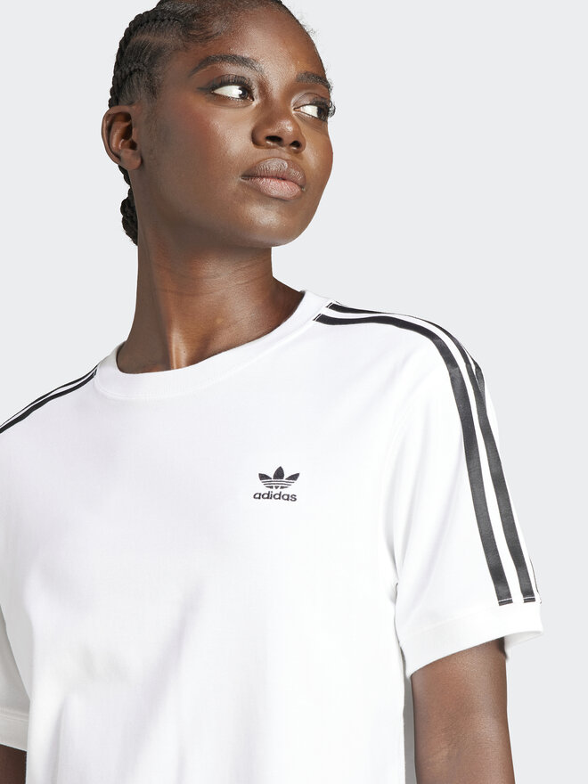 adidas adidas Marškinėliai 3-Stripes IR8051 Balta Regular Fit