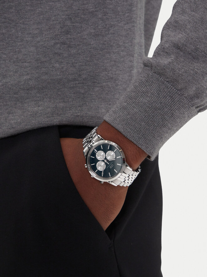 Daniel Wellington Ročna ura Daniel Wellington Iconic Chronograph DW00100874 Srebrna