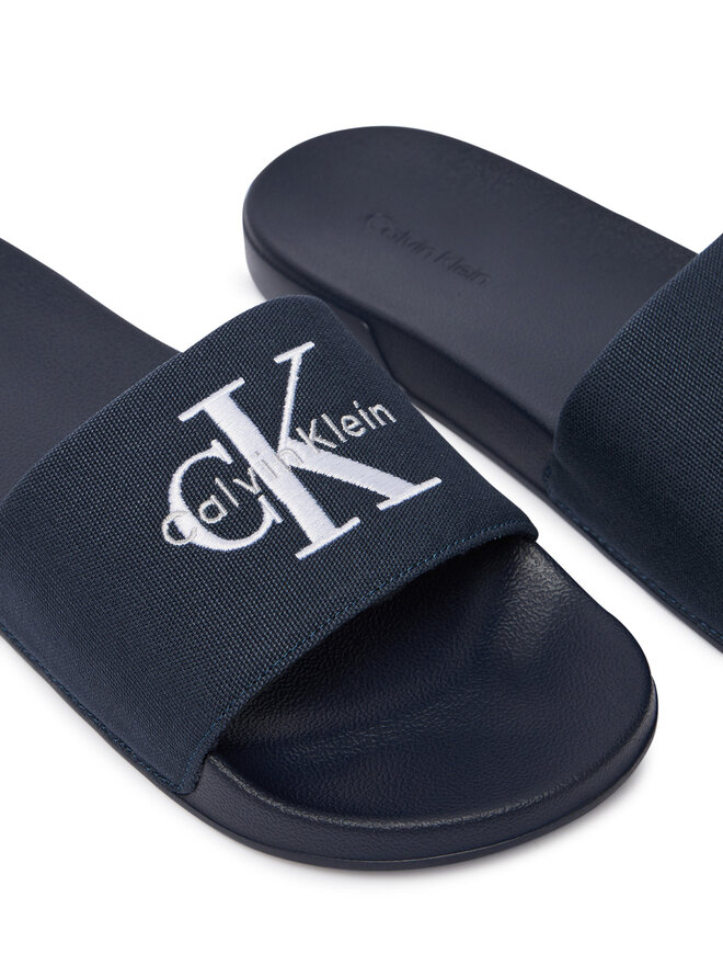 Calvin Klein Pantoletten Calvin Klein Ess Slide Cv YM0YM01393 Dunkelblau