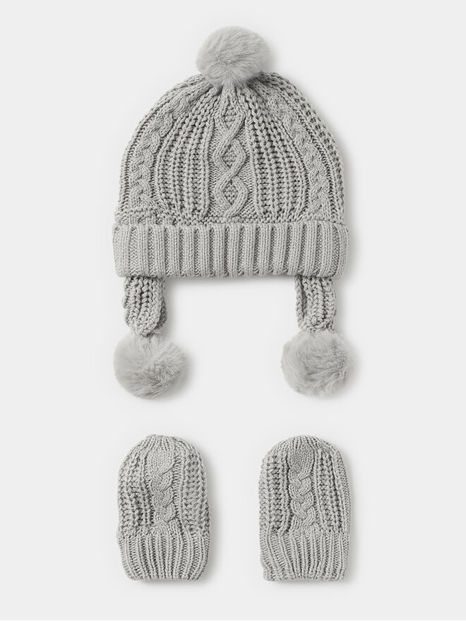 Mayoral Conjunto de guantes y gorro Mayoral 9.666 Gris
