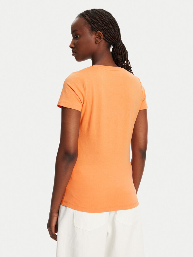 Pepe Jeans Pepe Jeans Marškinėliai New Virginia PL505202 Oranžinė Slim Fit